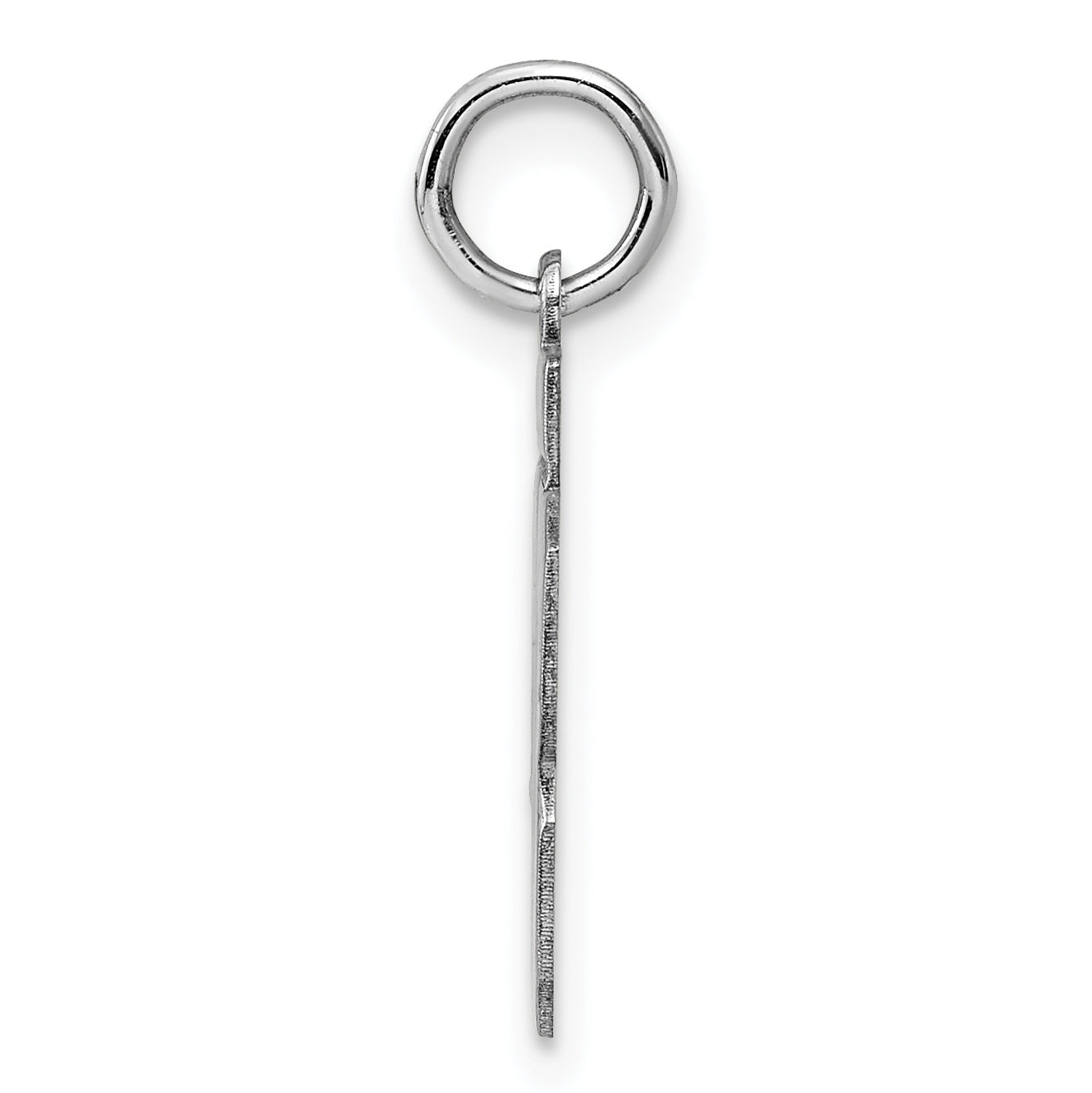 Sterling Silver Rhodium-plated Small Polished Number 43 Charm Secondary image