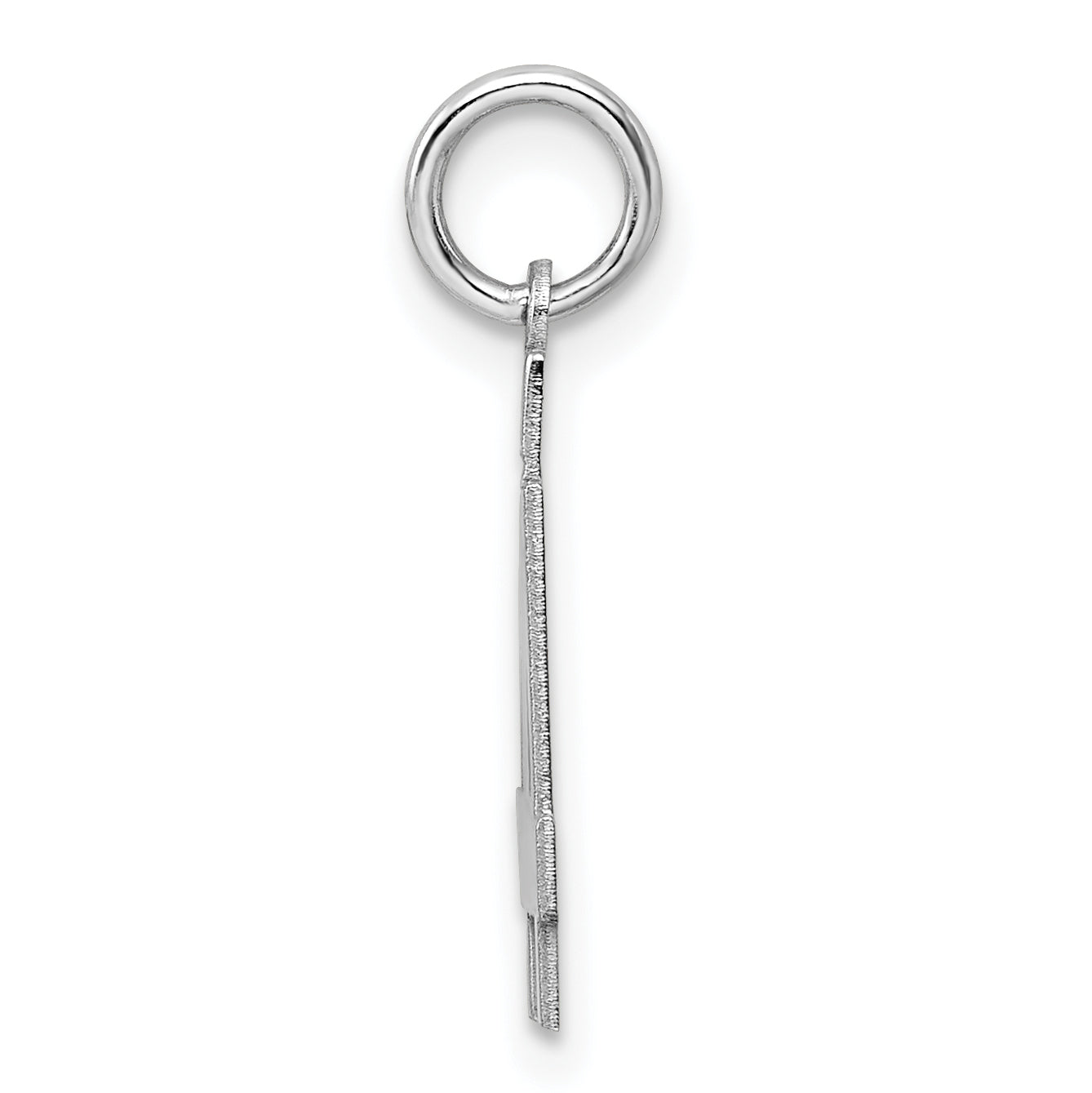 Sterling Silver Rhodium-plated Small Polished Number 44 Charm Secondary image