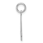 Sterling Silver Rhodium-plated Small Polished Number 44 Charm