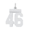 Sterling Silver/Rhodium-plated Polished Number 46 Charm