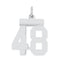 Sterling Silver/Rhodium-plated Polished Number 48 Charm