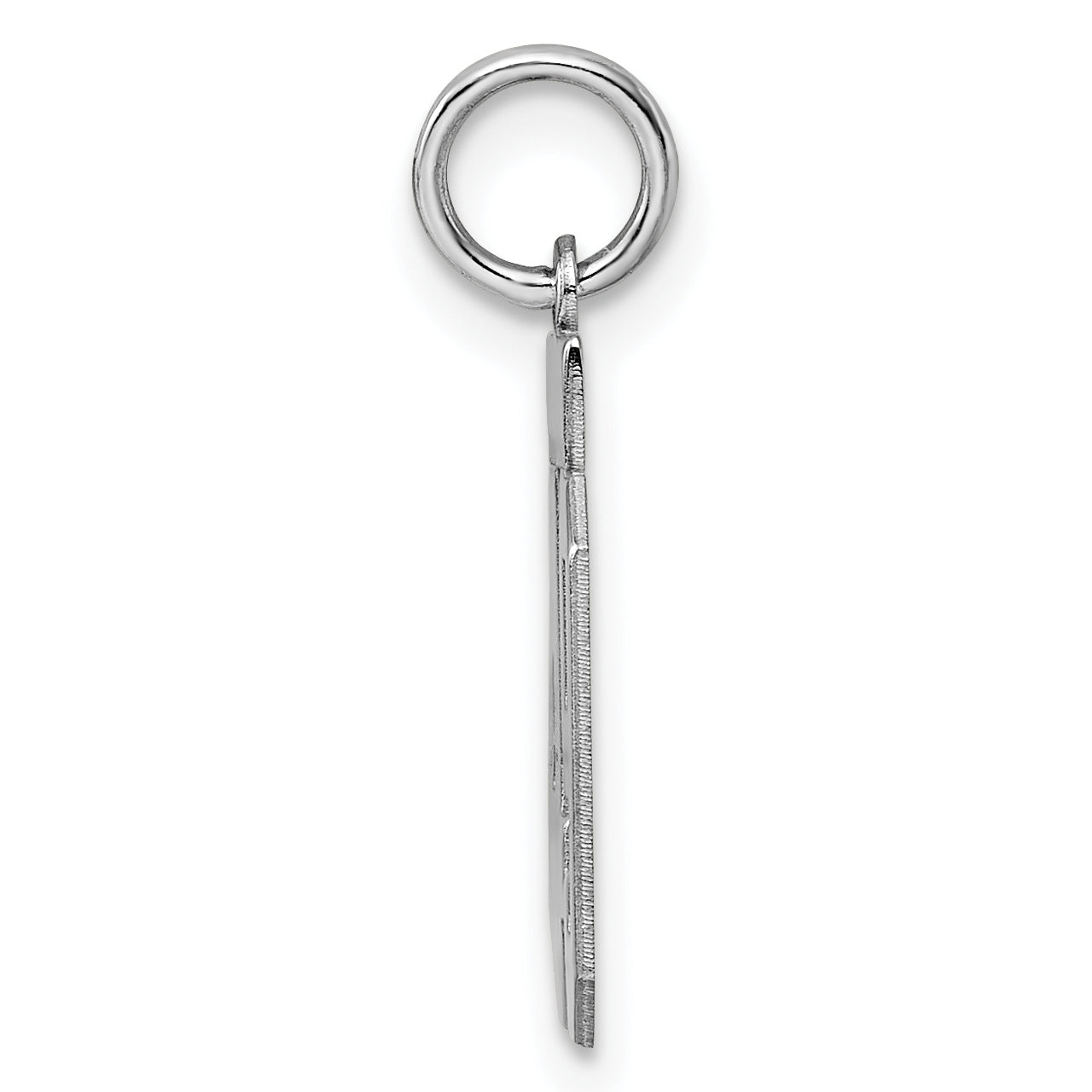 Sterling Silver Rhodium-plated Small Polished Number 49 Charm Secondary image