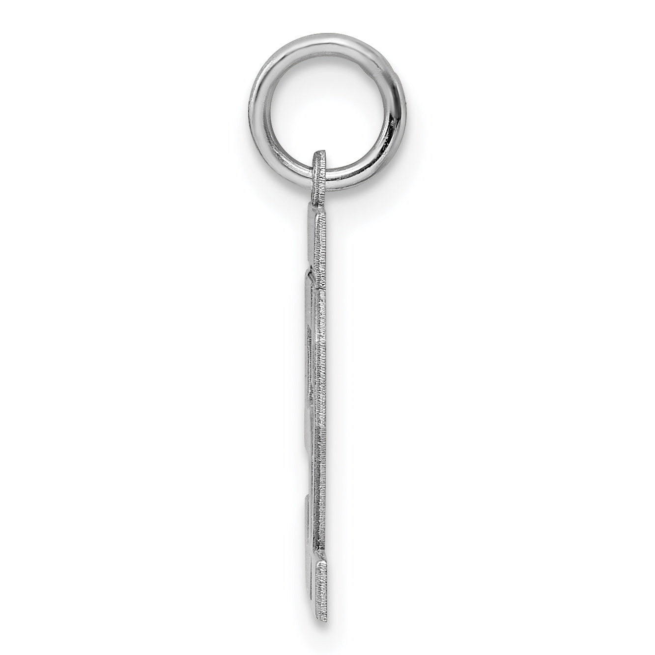 Sterling Silver Rhodium-plated Small Polished Number 52 Charm Secondary image
