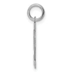 Sterling Silver Rhodium-plated Small Polished Number 52 Charm