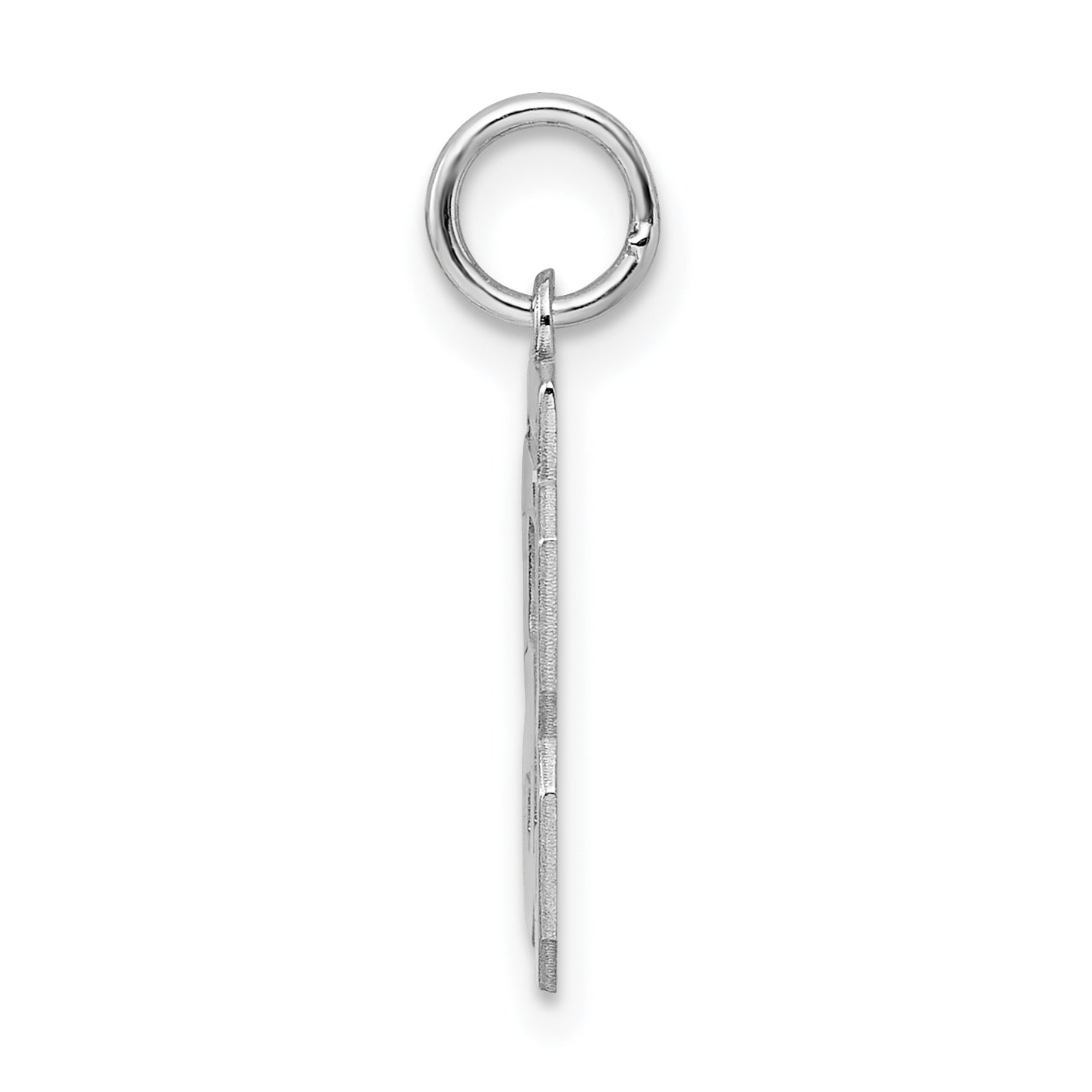 Sterling Silver Rhodium-plated Small Polished Number 53 Charm Secondary image