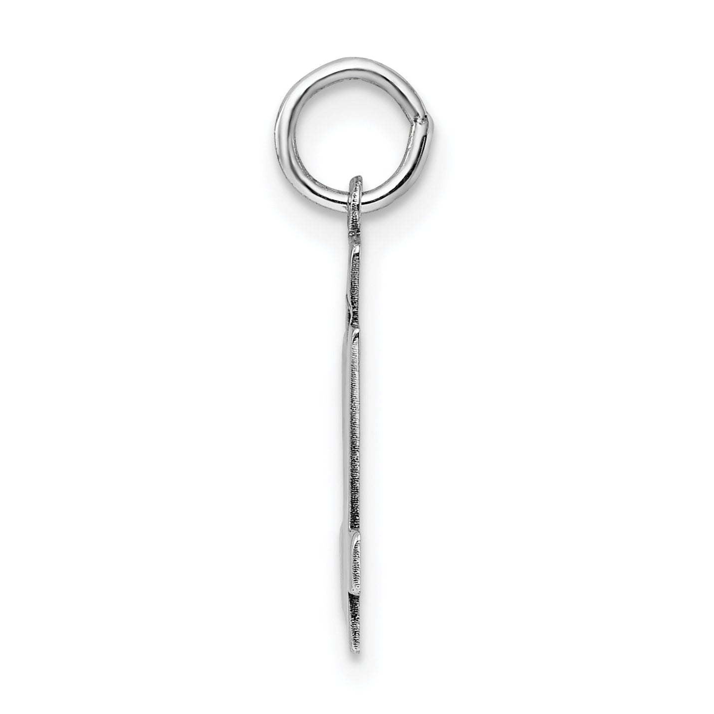 Sterling Silver Rhodium-plated Small Polished Number 54 Charm Secondary image