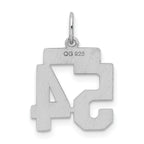 Sterling Silver Rhodium-plated Small Polished Number 54 Charm