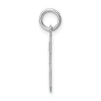 Sterling Silver Rhodium-plated Small Polished Number 55 Charm