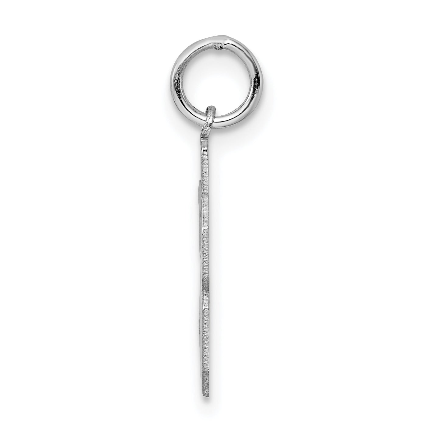 Sterling Silver Rhodium-plated Small Polished Number 58 Charm Secondary image