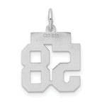 Sterling Silver Rhodium-plated Small Polished Number 58 Charm