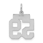 Sterling Silver Rhodium-plated Small Polished Number 59 Charm
