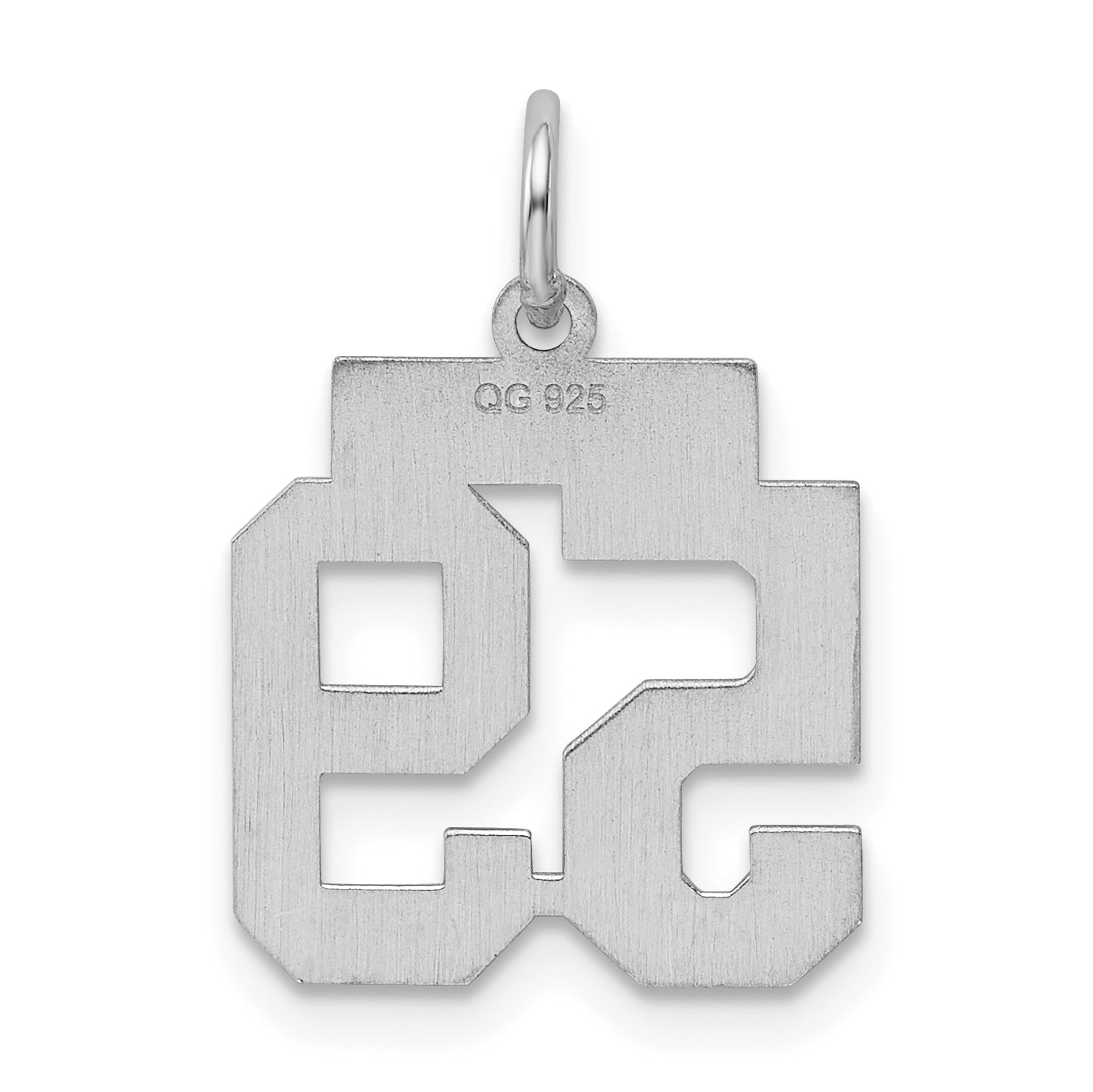 Sterling Silver Rhodium-plated Small Polished Number 59 Charm