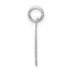 Sterling Silver Rhodium-plated Small Polished Number 60 Charm