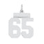 Sterling Silver/Rhodium-plated Polished Number 65 Charm