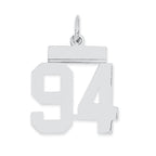 Sterling Silver/Rhodium-plated Polished Number 94 Charm