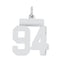 Sterling Silver/Rhodium-plated Polished Number 94 Charm