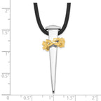 Sentimental Expressions Sterling Silver Gold-plated No Greater Love Nail 16 Inch Necklace