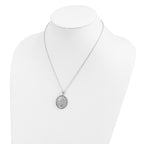 Sentimental Expressions Sterling Silver Rhodium-plated CZ Antiqued Tree of Life 18in Necklace