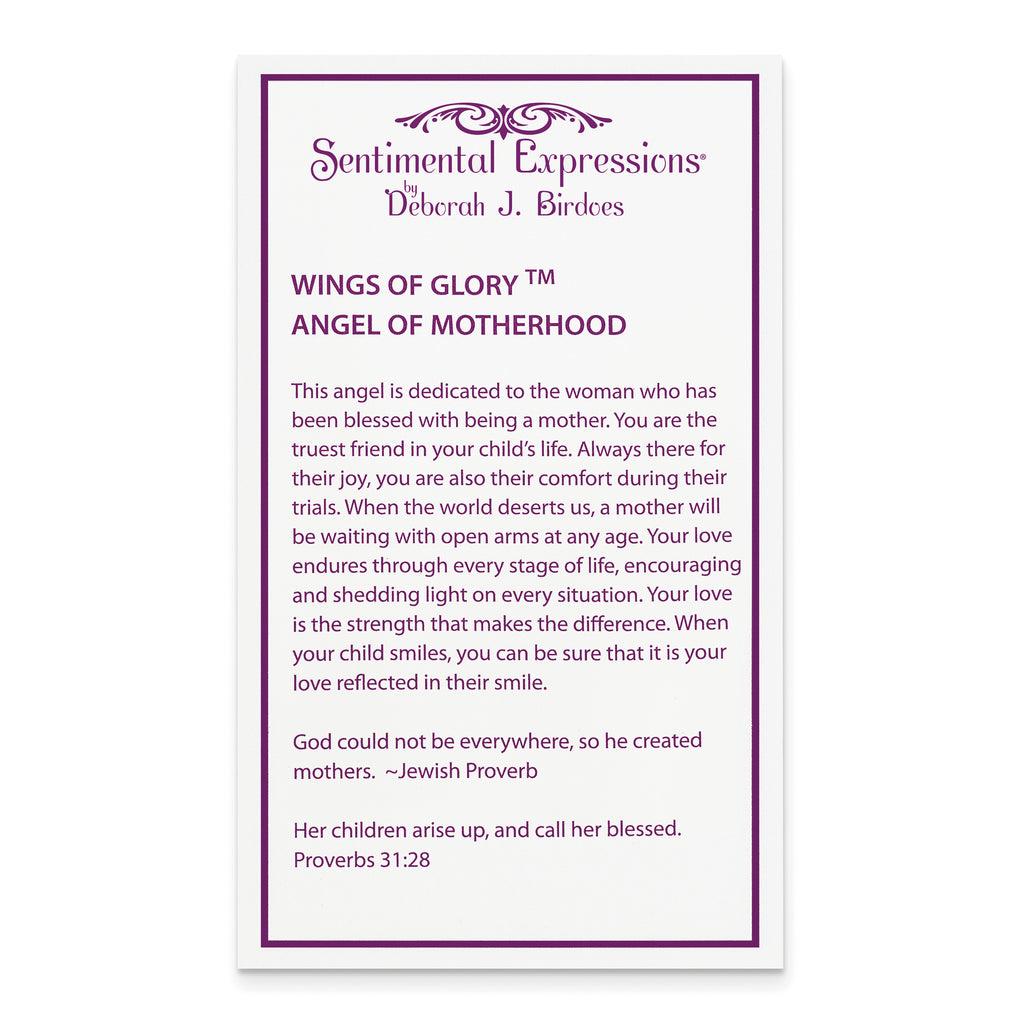 Sentimental Expressions Sterling Silver Gold-plated CZ Angel of Motherhood 18in Necklace