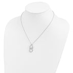 Sentimental Expressions Sterling Silver Rhodium-plated CZ Tears to Share 18in Necklace
