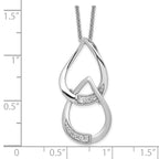 Sentimental Expressions Sterling Silver Rhodium-plated CZ Tears to Share 18in Necklace