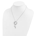 Sentimental Expressions Sterling Silver Rhodium-plated CZ I Promise You the Moon and Stars 18in Necklace