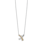 Sentimental Expressions Sterling Silver Gold-plated Sealed With a Kiss 18in Necklace