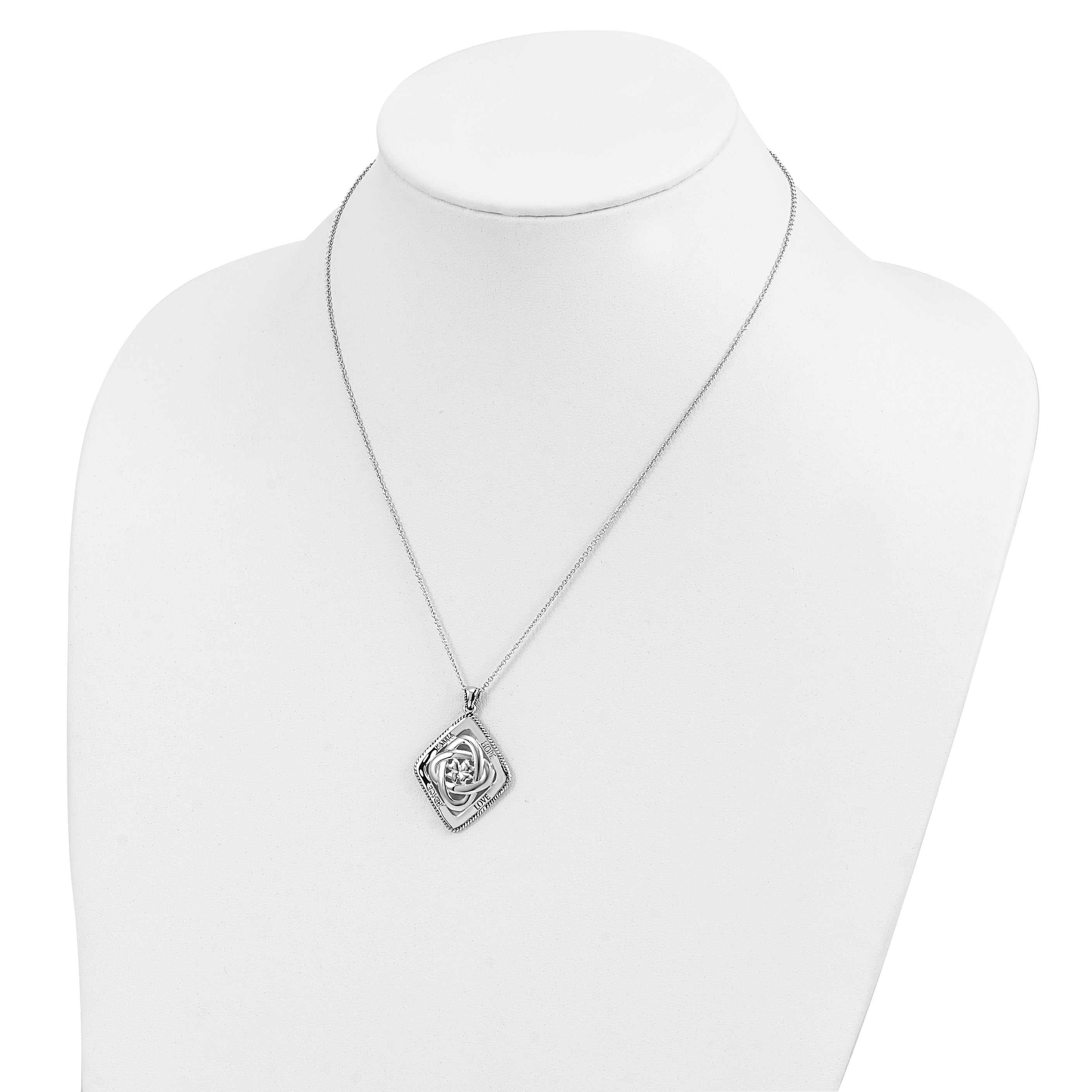 Sophia Jewelers Sterling Silver Family Blessings Gift-Ready Necklace