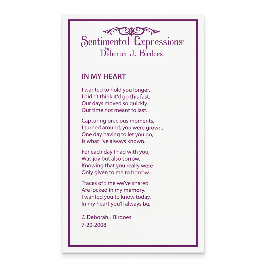 Sophia Jewelers Sterling Silver Double Heart CZ Necklace with Poem Card