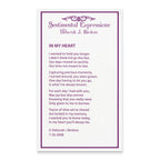 Sophia Jewelers Sterling Silver Double Heart CZ Necklace with Poem Card