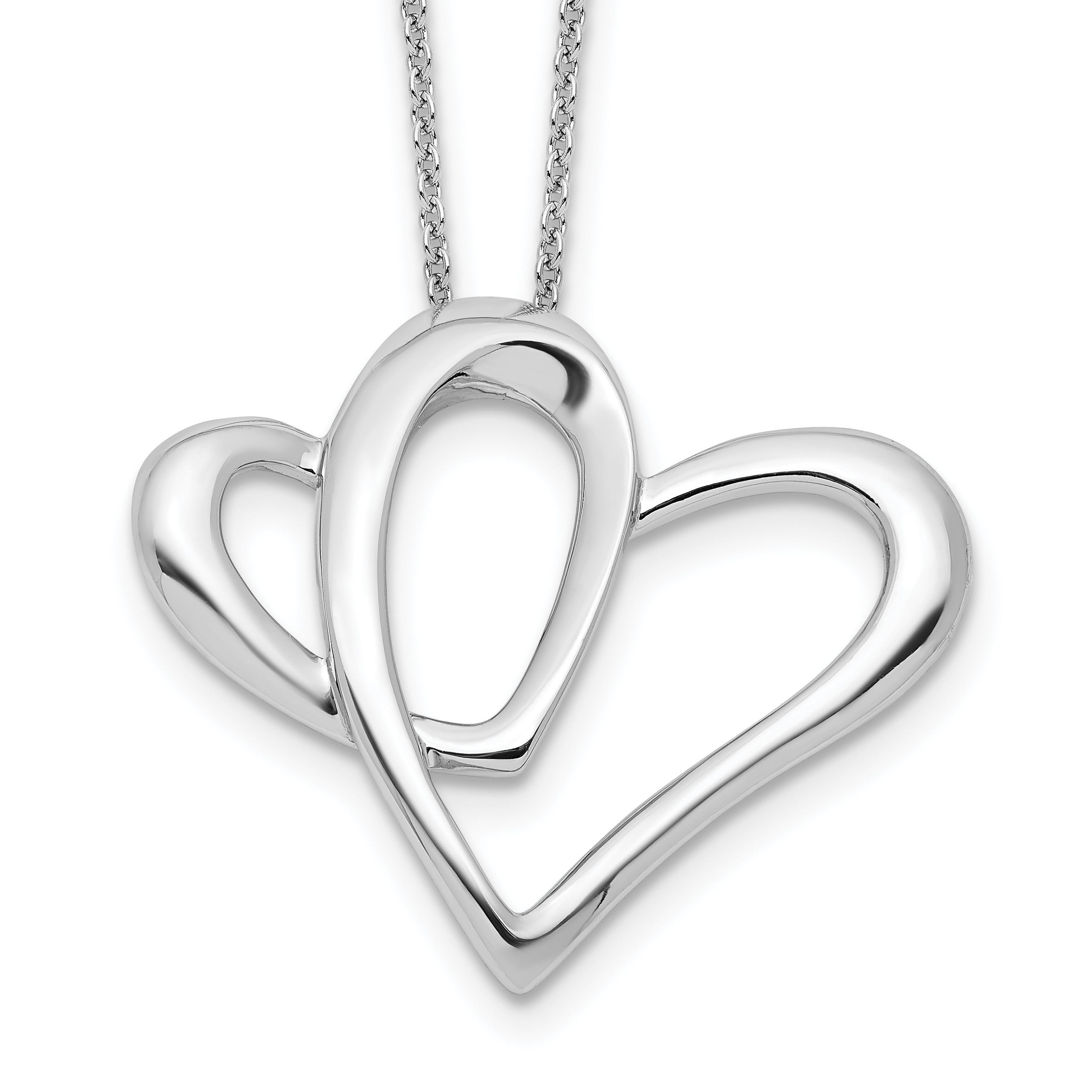 Sentimental Expressions Sterling Silver Rhodium-plated Daughter A Part of My Heart 18 Inch Necklace Main image
