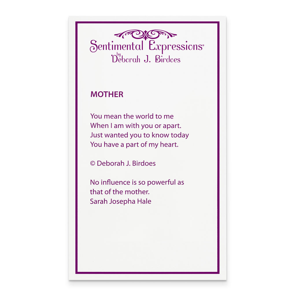 Sentimental Expressions Sterling Silver Gold-plated Mother 18 Inch Heart Necklace