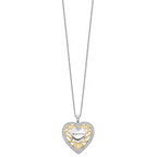Sentimental Expressions Sterling Silver Gold-plated Grandma 18in Heart Necklace