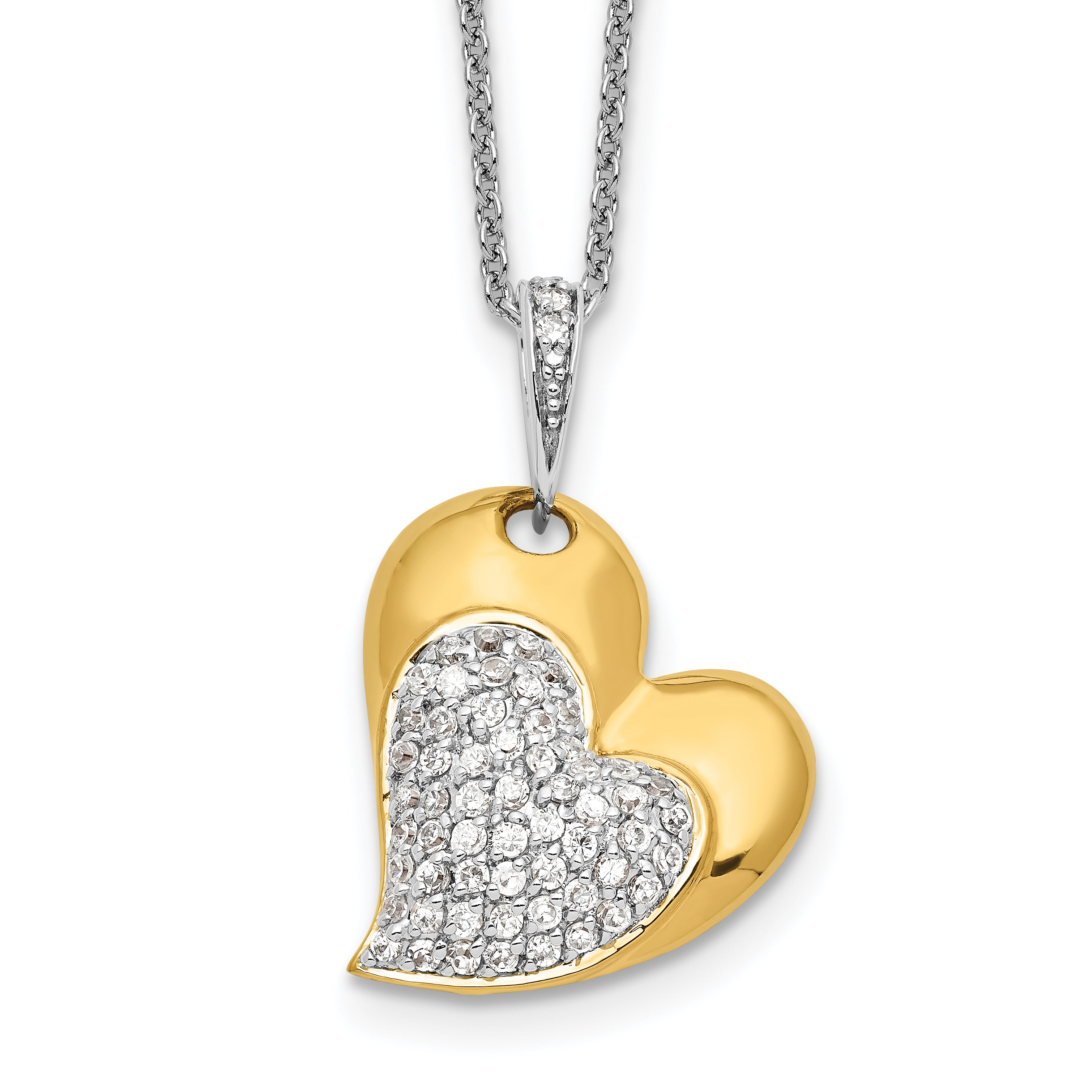 Sentimental Expressions Sterling Silver Gold-plated Blessed Beyond Measure 18in Necklace Main image