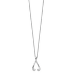 Sentimental Expressions Sterling Silver Rhodium-plated Polished I Wish You the Best 18in Necklace