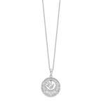 Sentimental Expressions Sterling Silver Rhodium-plated Antiqued Children 18in Necklace
