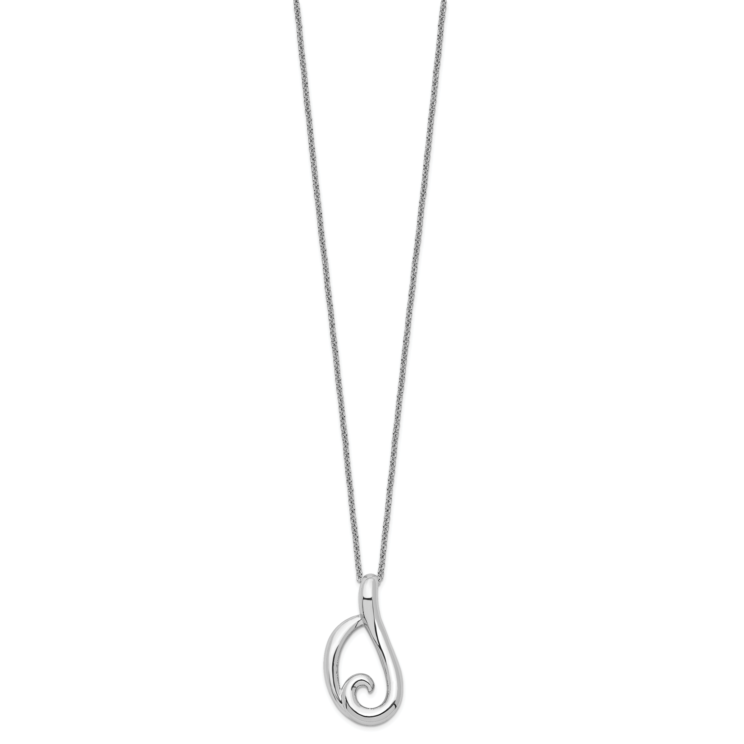 Sentimental Expressions Sterling Silver Rhodium-plated Friendship 18in Necklace Secondary image