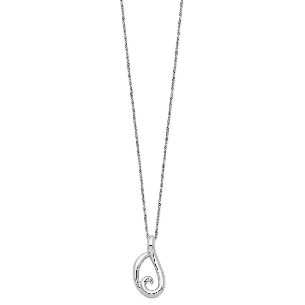 Sentimental Expressions Sterling Silver Rhodium-plated Friendship 18in Necklace
