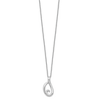 Sentimental Expressions Sterling Silver Rhodium-plated Friendship 18in Necklace