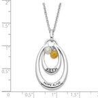 Sophia Jewelers Sterling Silver Hope Necklace with Multicolor CZ Elegance