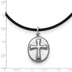 Sterling Silver Antiqued Boldness 18in Necklace
