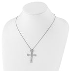 Sterling Silver 925 Polished Strength Cross Necklace Gift Ready Elegance