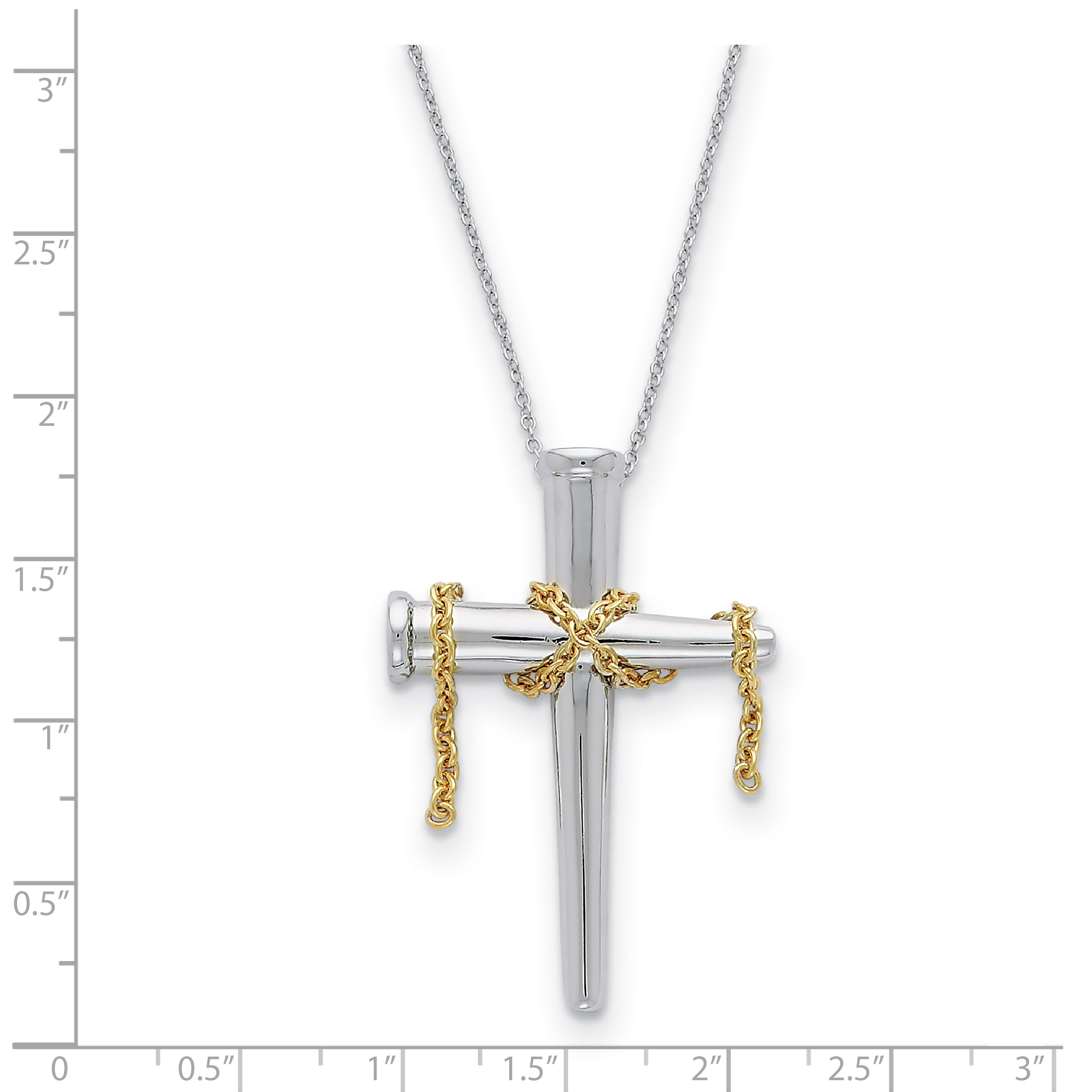 Sterling Silver & Gold-plated It Is Finished 18in Necklace Secondary image