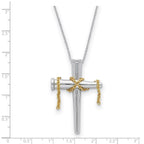 Sterling Silver & Gold-plated It Is Finished 18in Necklace