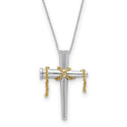 Sterling Silver & Gold-plated It Is Finished 18in Necklace