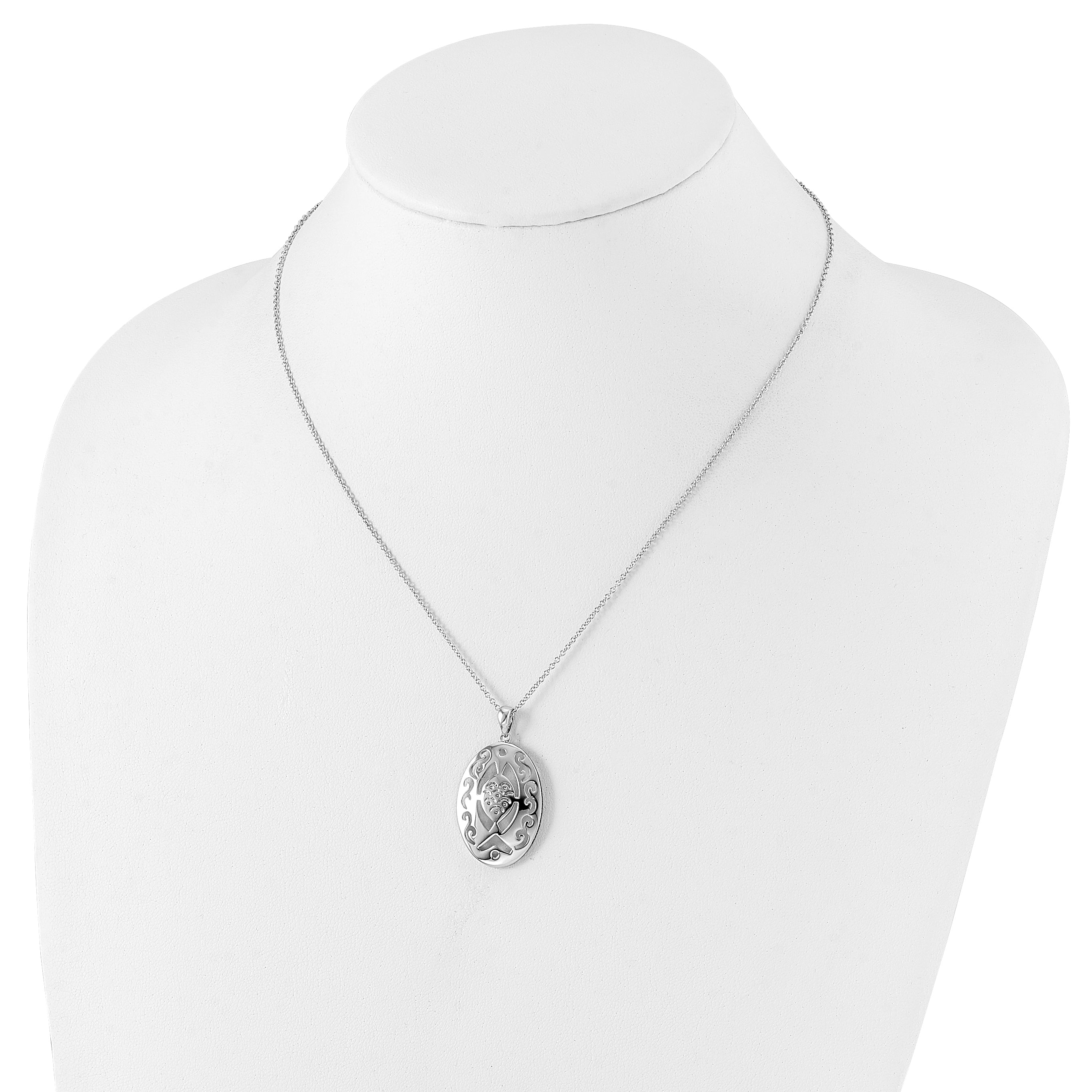 Sterling Silver Praying Believing Necklace with Gift-Ready Finish