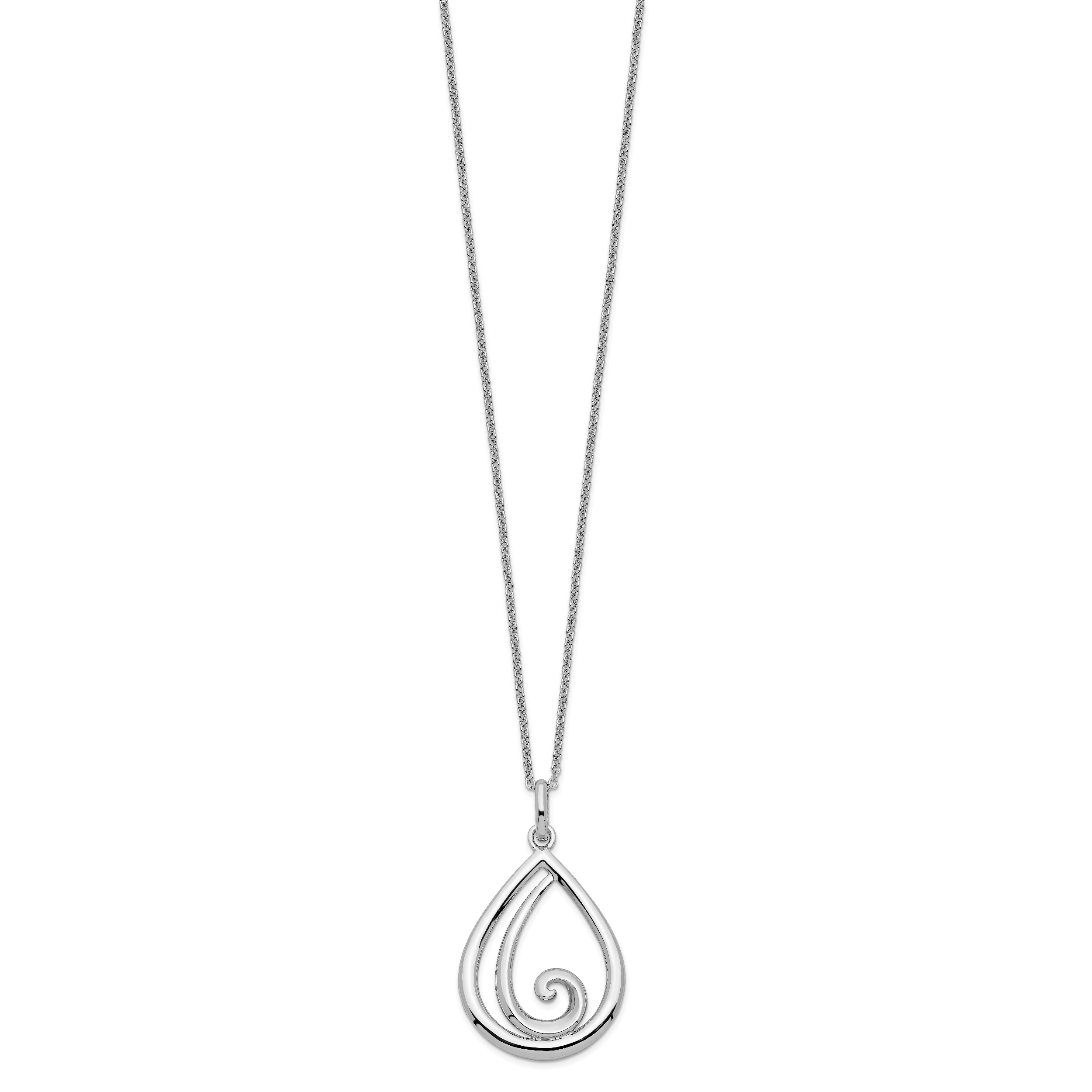 Sentimental Expressions Sterling Silver Rhodium-plated Remember Me Always 18in Necklace Secondary image