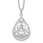 Sentimental Expressions Sterling Silver Rhodium-plated CZ In Loving Memory 18in Necklace