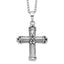 Sentimental Expressions Sterling Silver Rhodium-plated Antiqued Cross Ash Holder 18in Necklace