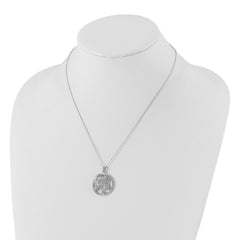 Sophia Jewelers Women's 925 Sterling Silver CZ Polished Dream Necklace
